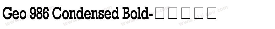 Geo 986 Condensed Bold字体转换